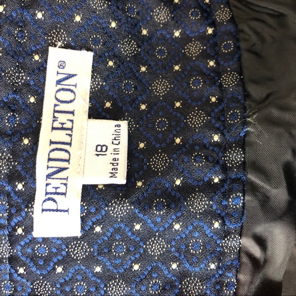 PENDLETON Blue Geometric Print Front Pocket Skirt - Picture 6 of 6